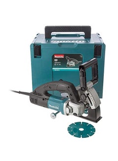 Makita Wall Chaser Machine, Blade 125mm, 1400W, 10000 rpm, 4.5kg Black/White/Blue  - Image 2