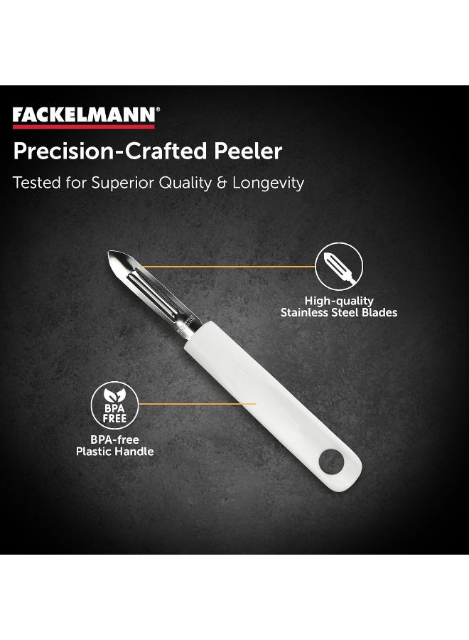 FACKELMANN - Vegetable Peeler White/Silver - Image 1