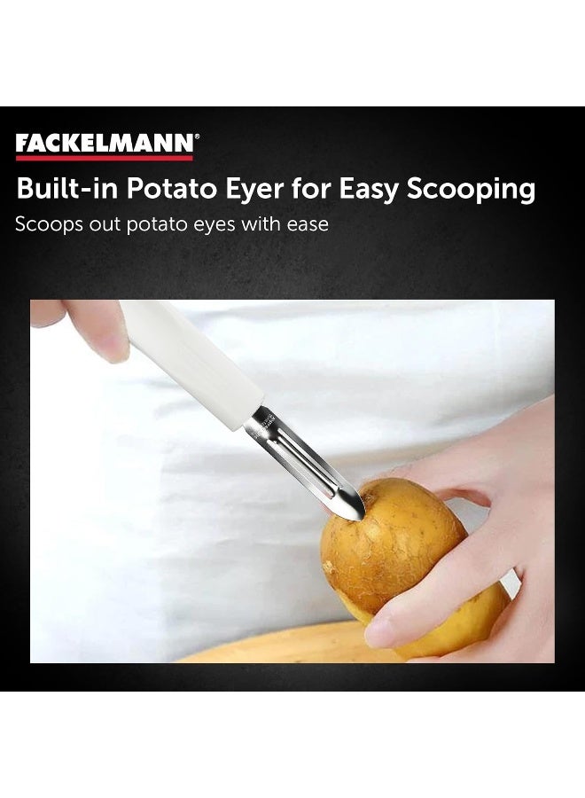 FACKELMANN - Vegetable Peeler White/Silver - Image 1