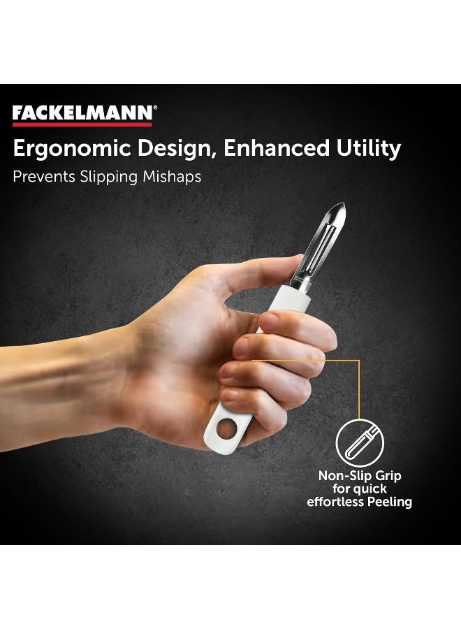 FACKELMANN - Vegetable Peeler White/Silver - Image 1