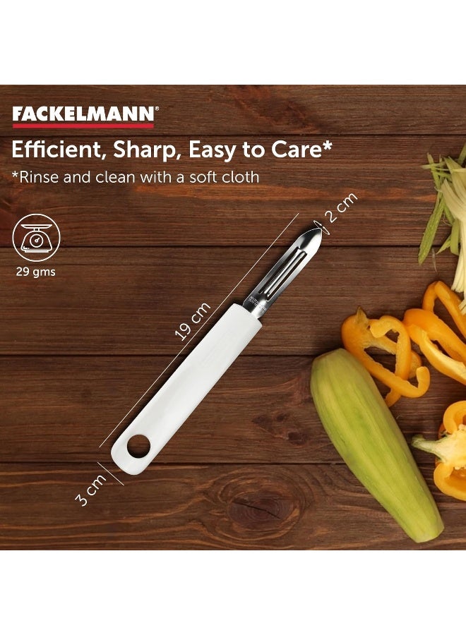 FACKELMANN - Vegetable Peeler White/Silver - Image 1