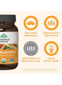 Organic India Ashwagandha Healthy Stress Response, 90 Vegetarian Caps Packaging May Vary  - Image 5