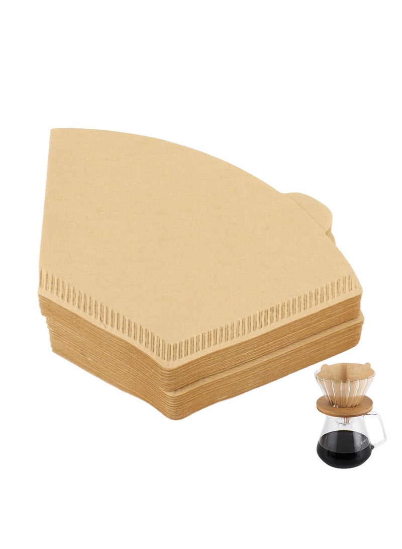 rolita Cuisine Art 100-Piece Unbleached Coffee Filter Papers – Natural Wood Pulp V60 Cone Filters – Disposable Paper for Pour Over Drippers – Fits 2-4 Cups – Chemical-Free & Biodegradable (Beige) Beige 10grams - Image 1