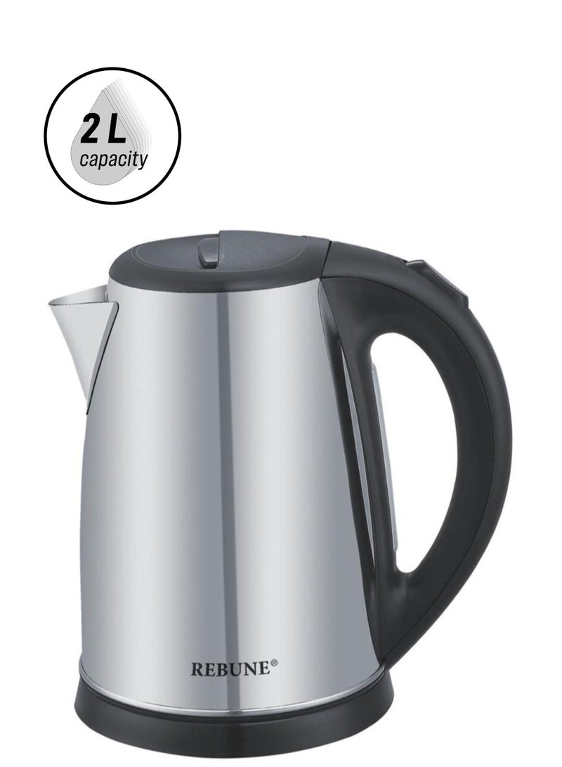 ريبون غلاية كهربائية بقدرة 1850-2200 وات 2 L 1850 W RE-1-087 فضي