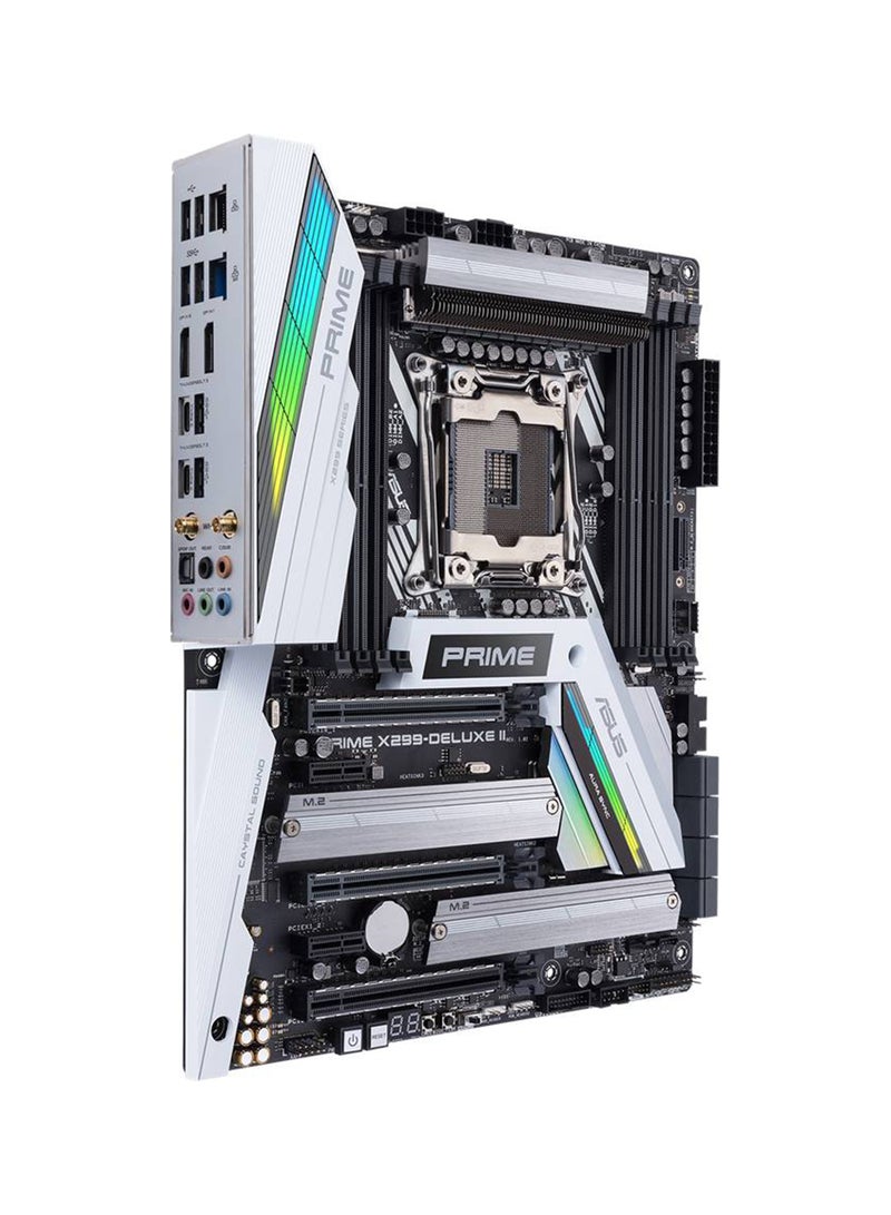 ASUS PRIME X299-DELUXE II ATX Motherboard for Intel LGA 2066 Core X-Series Processors, Intel X299 Chipset, Supports Up to 128GB DDR4 4266MHz (OC), Dual Intel Thunderbolt 3 Type-C Ports, Triple M.2 Slots, 5Gbps LAN, Wi-Fi 802.11ac, Bluetooth 5.0, NVIDIA Quad-GPU SLI & AMD CrossFireX Support, 12-Phase Digital VRM, AURA RGB Lighting, LiveDash OLED Display, USB BIOS Flashback, 5-Way Optimization, PCIe 3.0 x16 Expansion Slots, Pre-mounted I/O Shield, Advanced Cooling Solutions | 90MB0ZB0-M0EAY0 Multicolour - Image 4