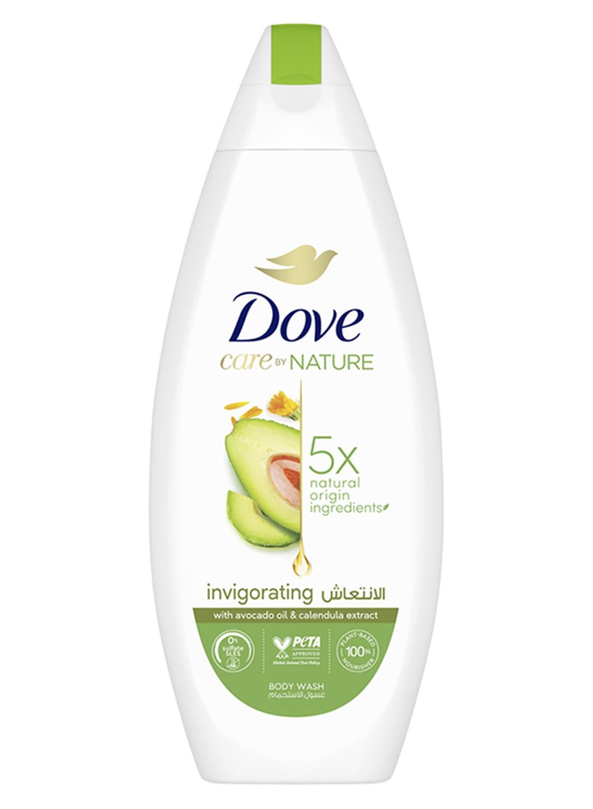 Dove Care By Nature Invigorating Avocado And Calendula Body Wash White 250ml