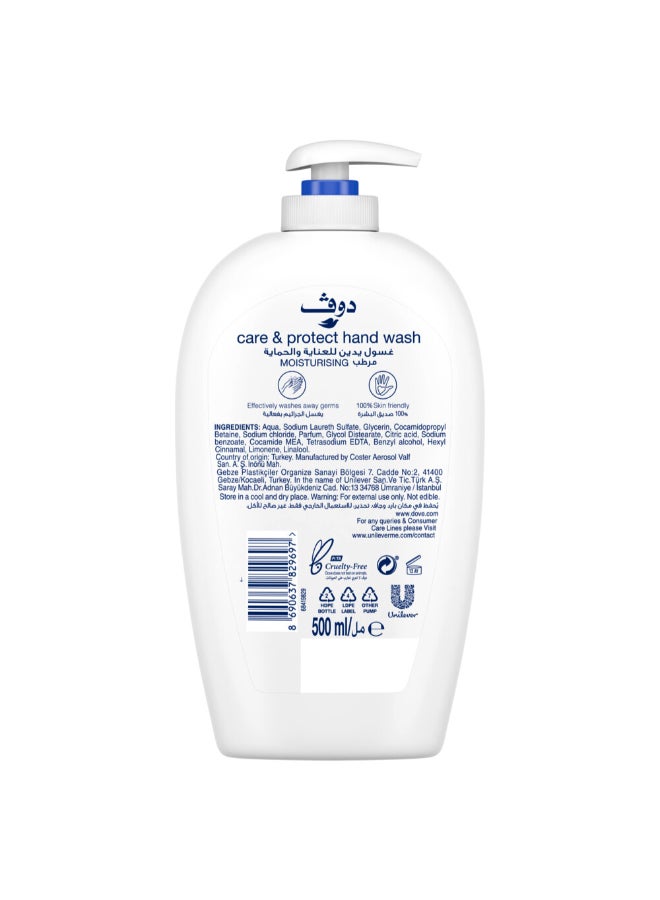 Dove - Care And Protect Moisturising Hand Wash Original 500ml - Image 1