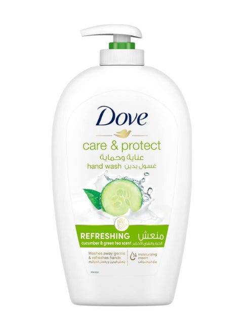 Care And Protect Refreshing Hand Wash Cucumber, Green Tea 500ml