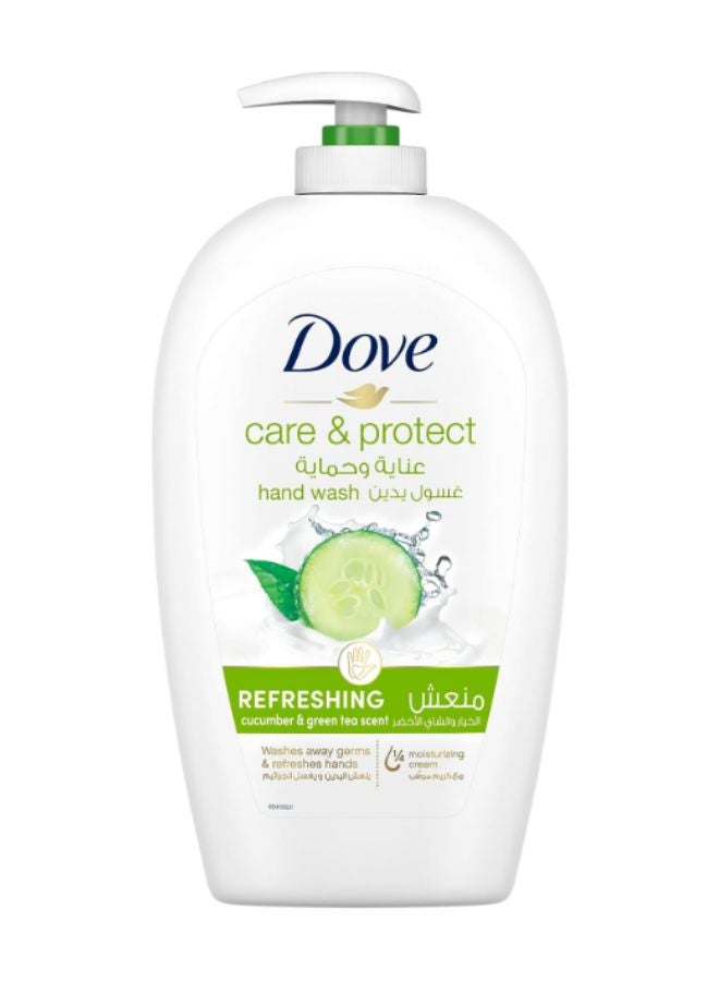 Dove Care And Protect Refreshing Hand Wash Cucumber, Green Tea 500ml - Image 1