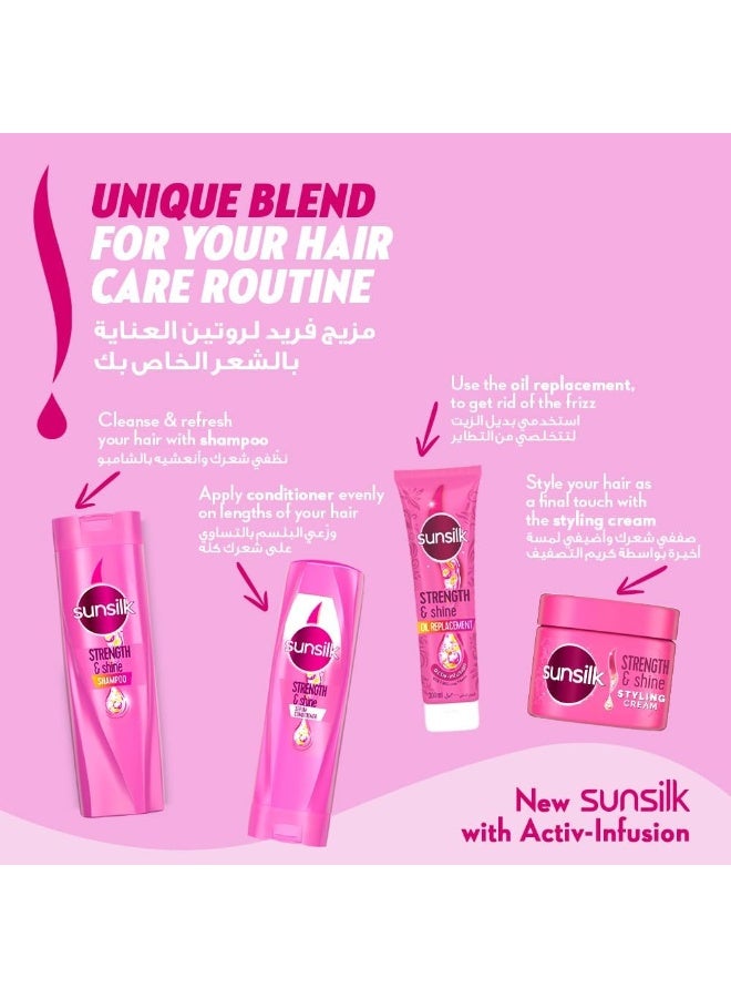 Sunsilk Shampoo Strength And Shine With Provitamin B5 Argenine And Coconut Oil Shine & Strength 400ml  - Image 5