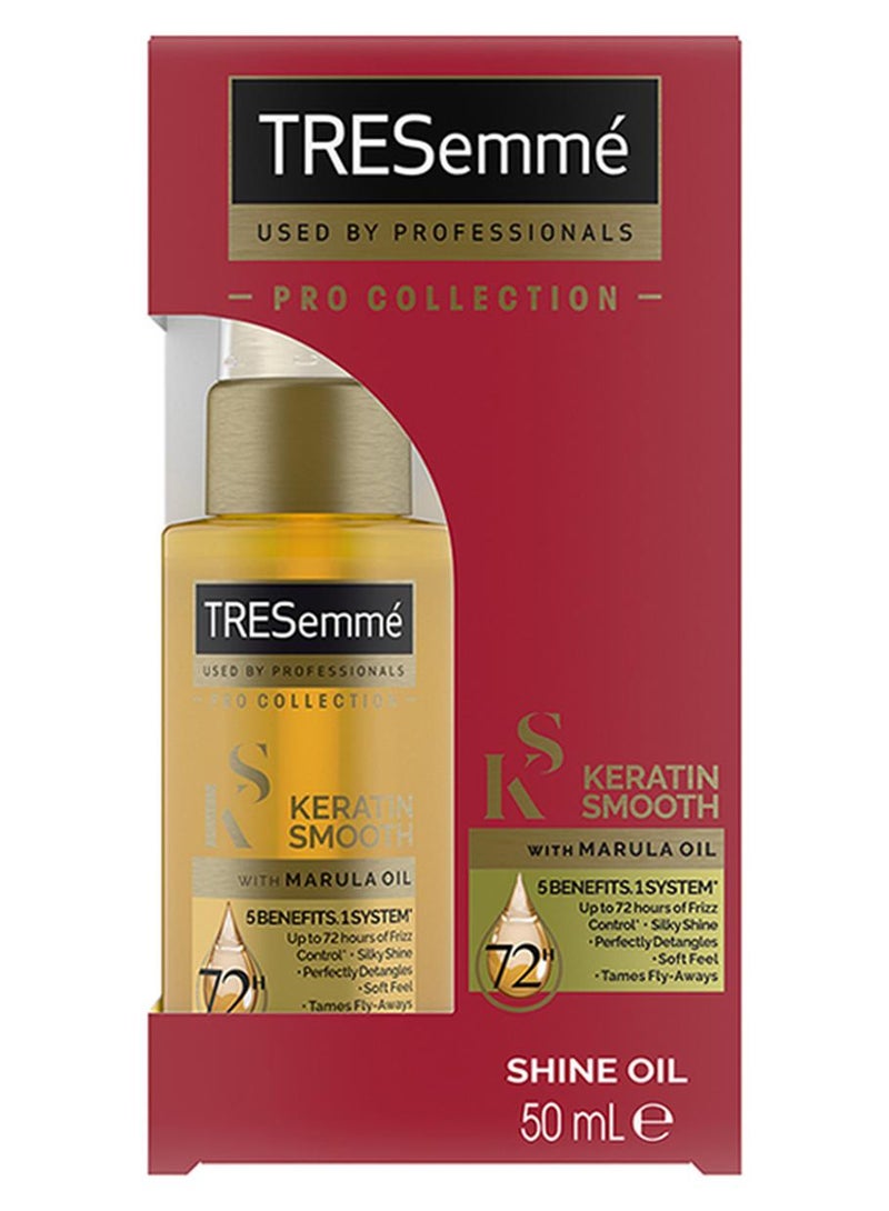 Tresemme Keratin Smooth Hair Oil 5 Smoothing Benefits In 1 System With Marula Oil For Soft And Smooth Hair Keratin 50ml - Image 1