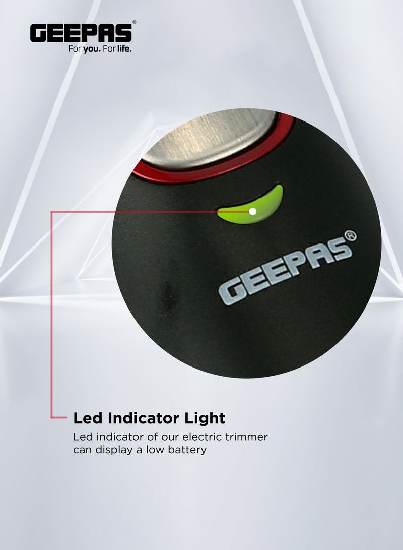 GEEPAS - 11-In-1 Rechargeable Grooming Kit Red/Black 6x23.6x16.2cm - Image 1