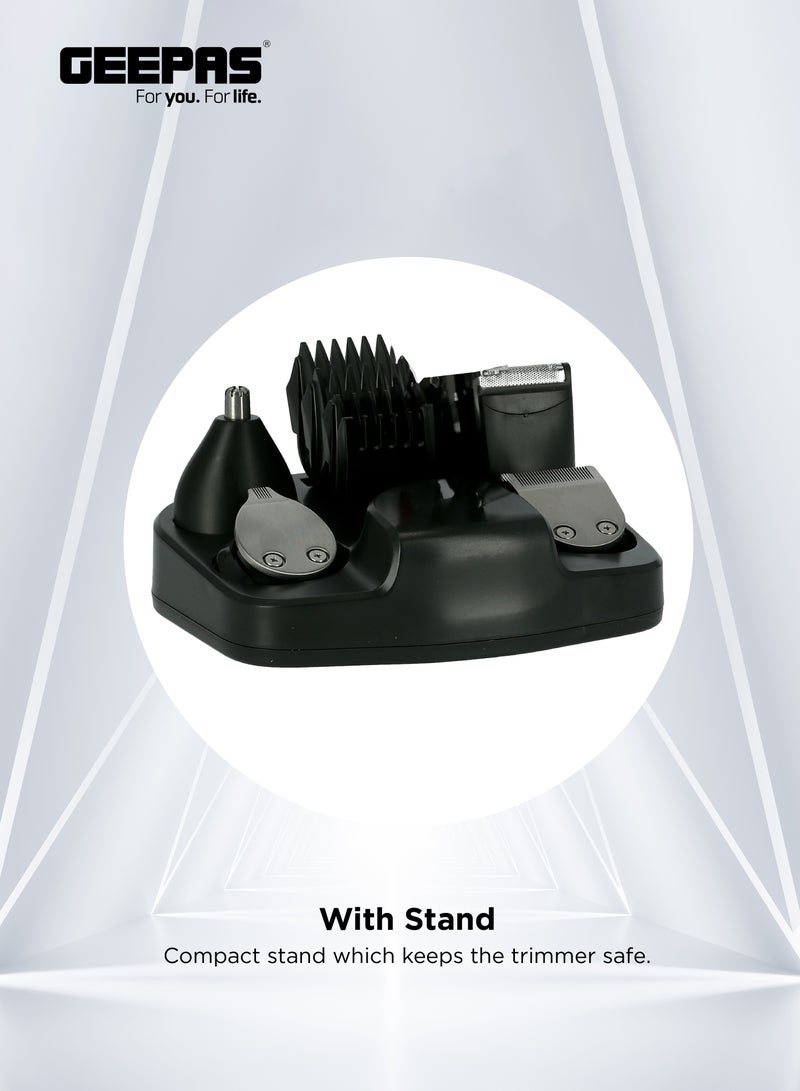 GEEPAS - 11-In-1 Rechargeable Grooming Kit Red/Black 6x23.6x16.2cm - Image 1