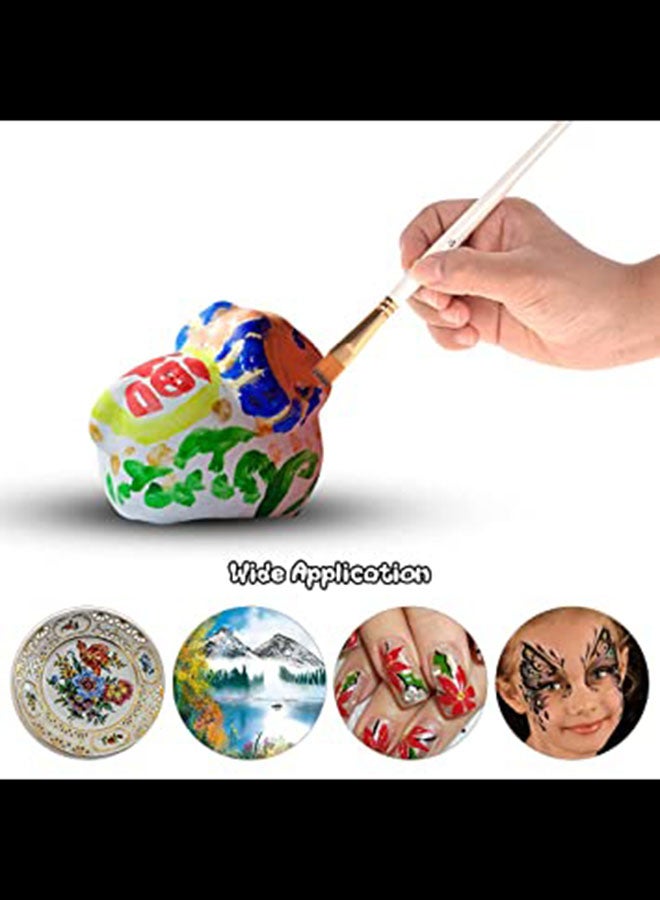 15 فرشاة رسم ذهبي/ أبيض - Image 5