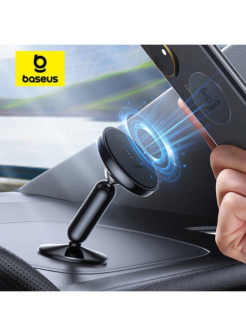 Universal Super Strong Magnetic Car Phone Holder, Universal 360° Rotation Car Phone Holder Mount with 2 Metal Plates for Dashboard Compatible with All Smart Phones