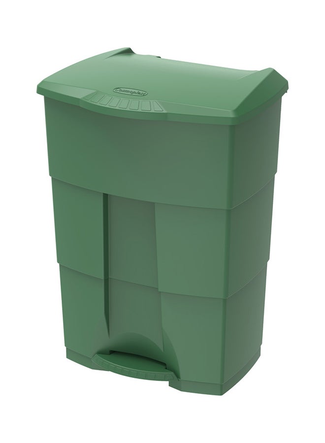 Cosmoplast Step-On Waste Bin With Pedal Hunter Green 70.0Liters 