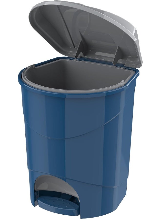 Cosmoplast Plastic Pedal Trash Waste Bin 10 Liters Blue 10.0Liters  - Image 5