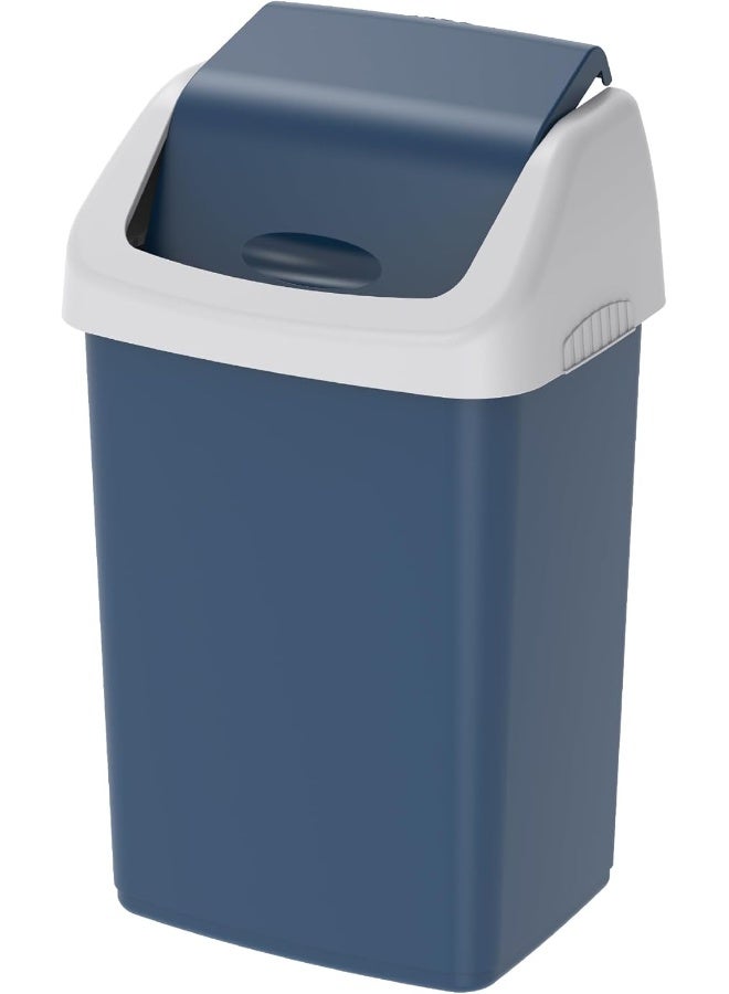 20L Flip-Top Waste Bin With Swing Lid  (Pearl Blue) Pearl Blue 20.0Liters - pnsku/N27041160A/45/_/1728979089/bdeec6c9-a559-4a9f-adc9-5333242e6e9a