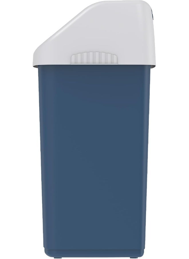 20L Flip-Top Waste Bin With Swing Lid  (Pearl Blue) Pearl Blue 20.0Liters - pnsku/N27041160A/45/_/1728979090/f65f1e69-fc15-4976-8a73-ff0c189a2c30