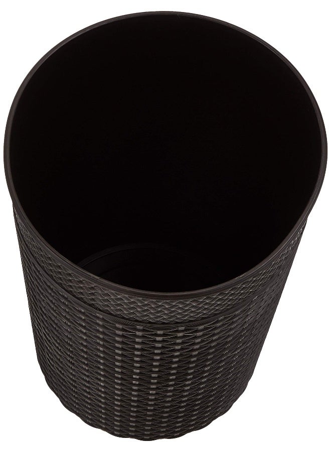 10L Cedarattan Round Waste Basket  (Dark Brown) Dark Brown 10.0Liters - pnsku/N27041166A/45/_/1727247130/9b3a1da7-25dd-42c5-a3c8-b5b8372dee7c