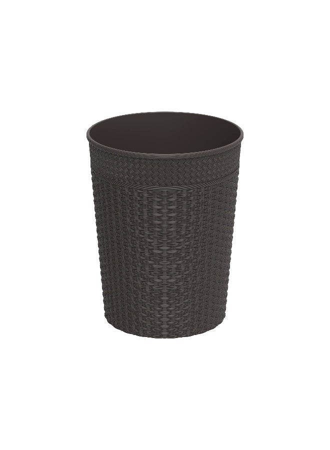 10L Cedarattan Round Waste Basket  (Dark Brown) Dark Brown 10.0Liters - pnsku/N27041166A/45/_/1727247132/6c3a91c6-0b5e-439e-9658-4e7b1d16cf5d