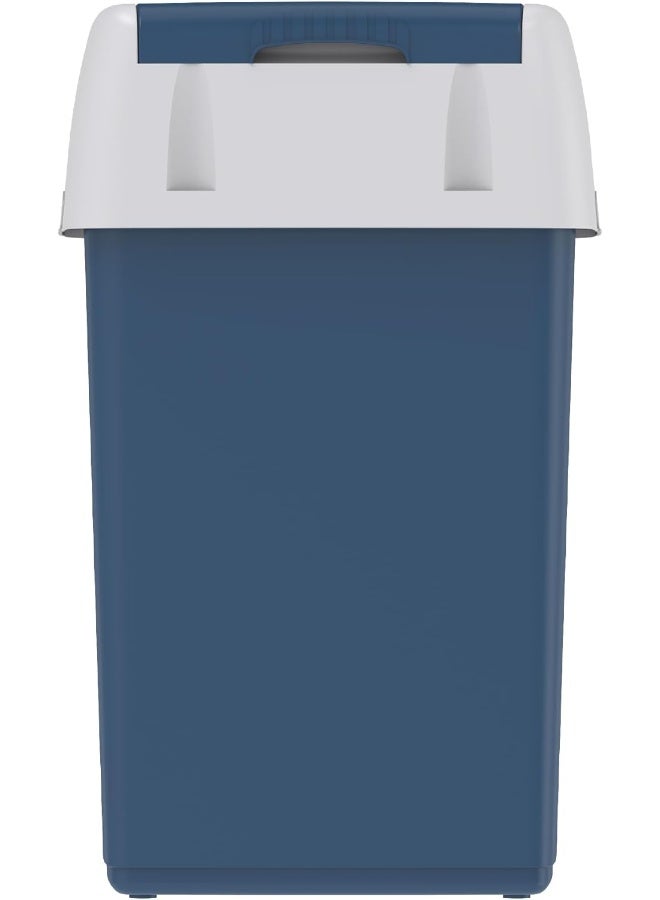 Cosmoplast Plastic Flip Top Swinging Trash Waste Bin 46 Liters with Detachable Swinging Lid Pearl Blue  - Image 4
