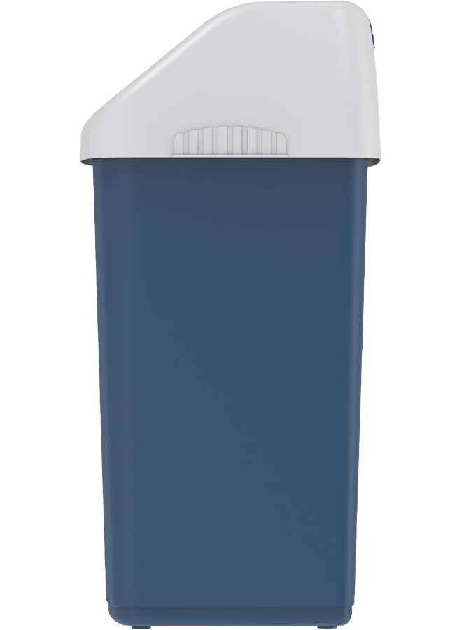 Cosmoplast Plastic Flip Top Swinging Trash Waste Bin 46 Liters with Detachable Swinging Lid Pearl Blue  - Image 3