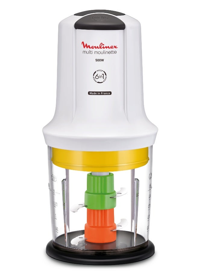 Moulinex 6-In-1 Multi Moulinette Chopper 500 ml 500 W AT723127 White / multicolor - Image 1