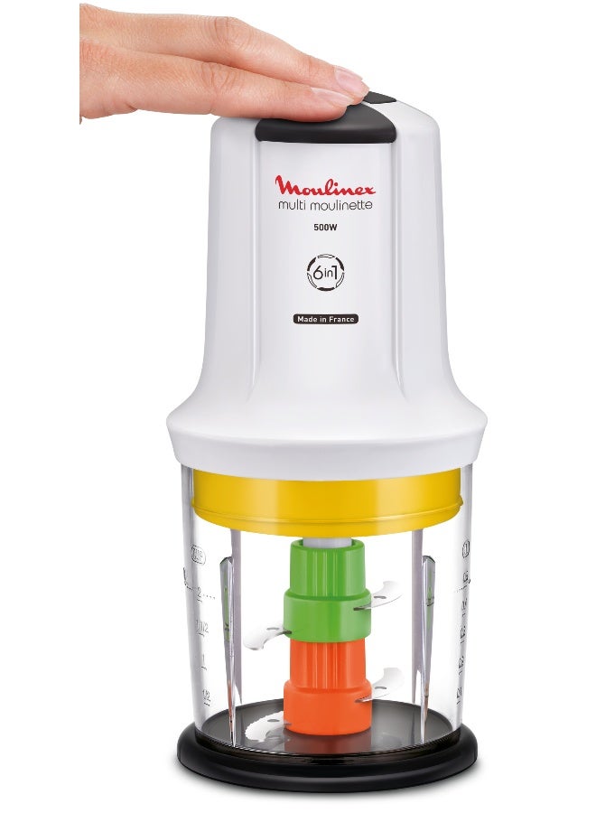 Moulinex 6-In-1 Multi Moulinette Chopper 500 ml 500 W AT723127 White / multicolor - Image 2