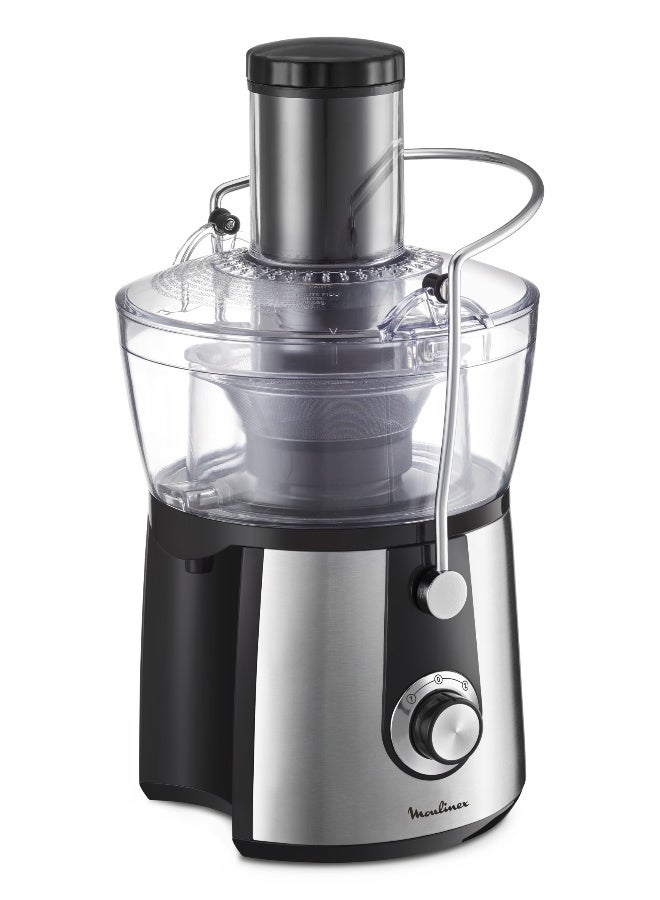 Moulinex Juice Express Centrifugal Juice Extractor, 2 speed, Large capacity, convenient, healthy 800 W JU550D27 White/Black/Clear - Image 1