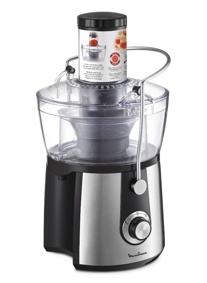 Moulinex Juice Express Centrifugal Juice Extractor, 2 speed, Large capacity, convenient, healthy 800 W JU550D27 White/Black/Clear - Image 4