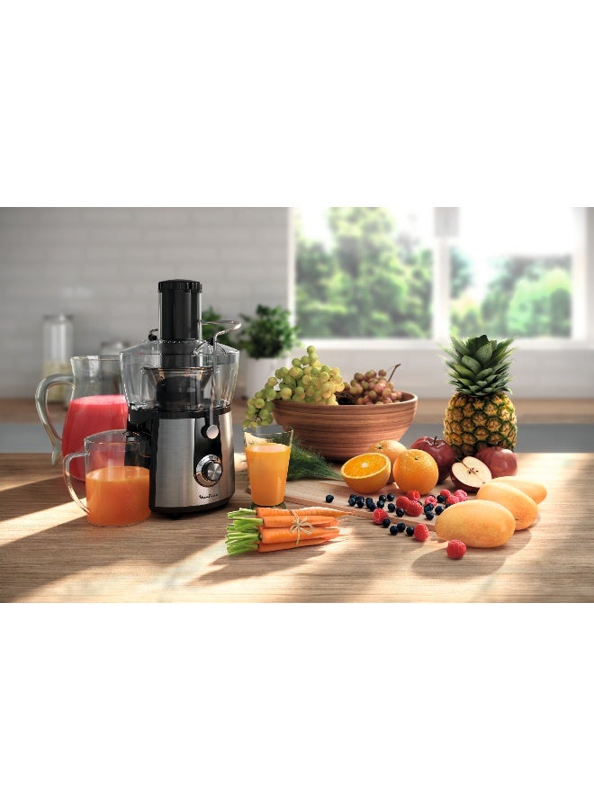 Moulinex Juice Express Centrifugal Juice Extractor, 2 speed, Large capacity, convenient, healthy 800 W JU550D27 White/Black/Clear - Image 5