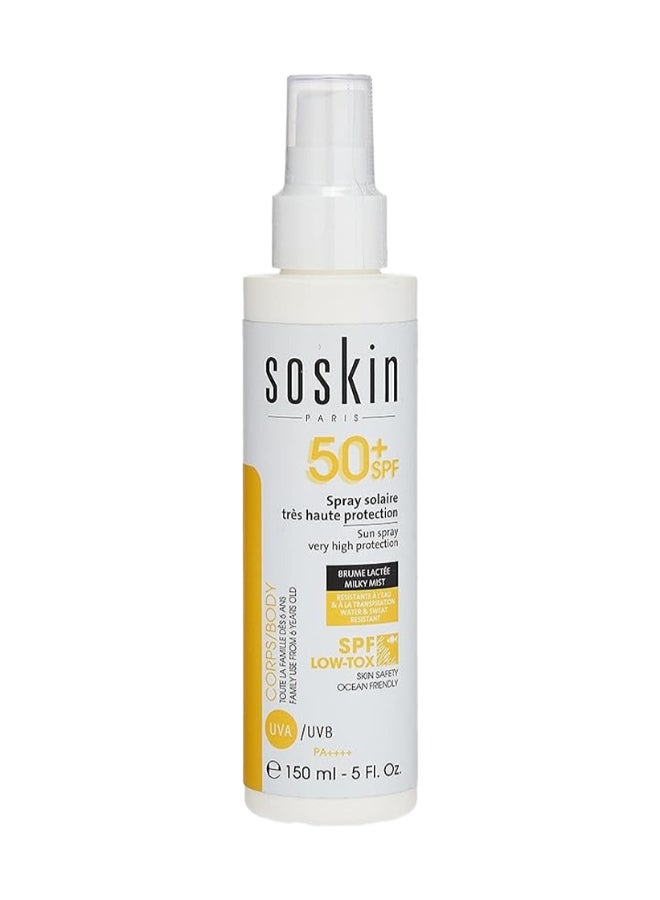Soskin Sun Spray Very High Protection Spf 50+ For Body, Ocean-Friendly And Low-Tox Formula, Family Use From 3 Years 150ml - Image 1