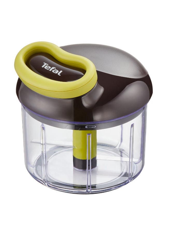 تيفال TEFAL مفرمة طعام يدوية | مفرمة 5 ثوانٍ | 900 مل | سريعة وسهلة الاستخدام | شفرات فولاذ مقاوم للصدأ | آمنة | نتائج متعددة الاستخدامات | أسود / ليمون غامق | ضمان لمدة سنتين | K1320404 900ملليلتر - Image 1
