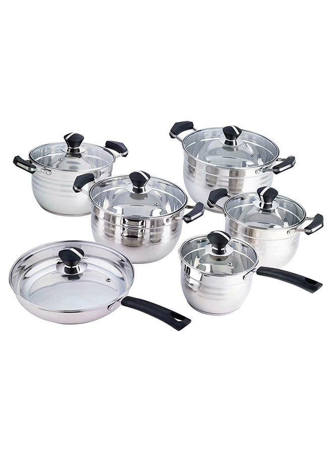 فالبرو طقم أدوات الطهي المُكون من12-Piece قطع فضي / شفاف - Image 1