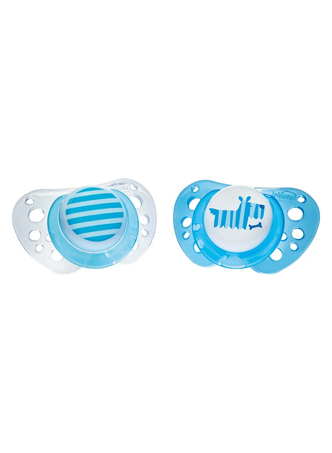 Chicco - PhysioForma Air Latex Soother 0-6M 2Pcs, Blue - Image 1