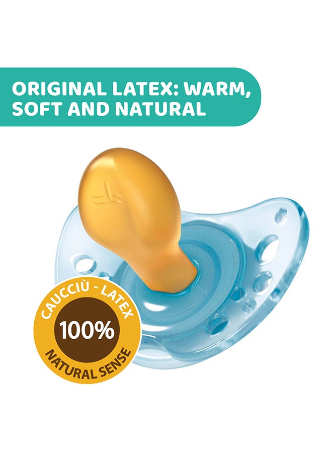 Chicco - PhysioForma Air Latex Soother 0-6M 2Pcs, Blue - Image 1