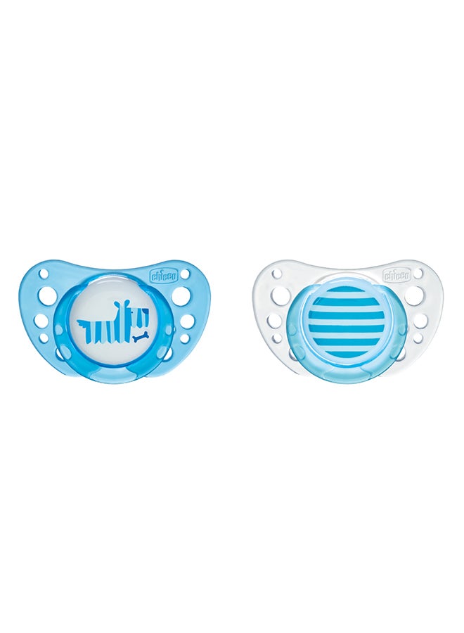 Chicco - PhysioForma Air Latex Soother 0-6M 2Pcs, Blue - Image 1