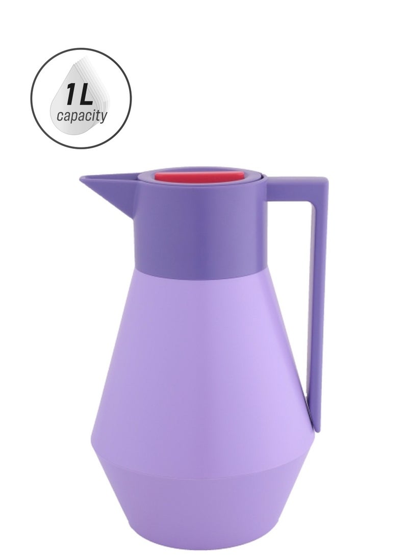 Deva Coffee And Tea Vacuum Flask, 1L Purple 