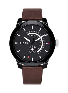 TOMMY HILFIGER Men's Denim Leather Analog Wrist Watch 1791478  - Image 1