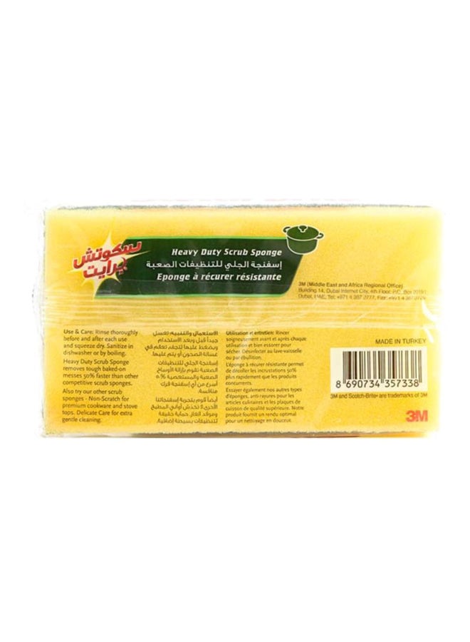Scotch Brite Heavy Duty Classic Flat Laminate XXL Scrub Sponge, 1 unit/pack | Kitchen sponge | Dish sponge | Scrub | General Purpose Cleaning | Food Safe | Non-Rusting | Kitchen, Garage, Outdoor Yellow/Green - Image 5