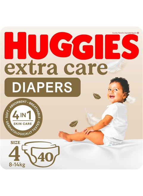 Extra Care, Size 4, 8 -14 kg, Value Pack, 40 Diapers