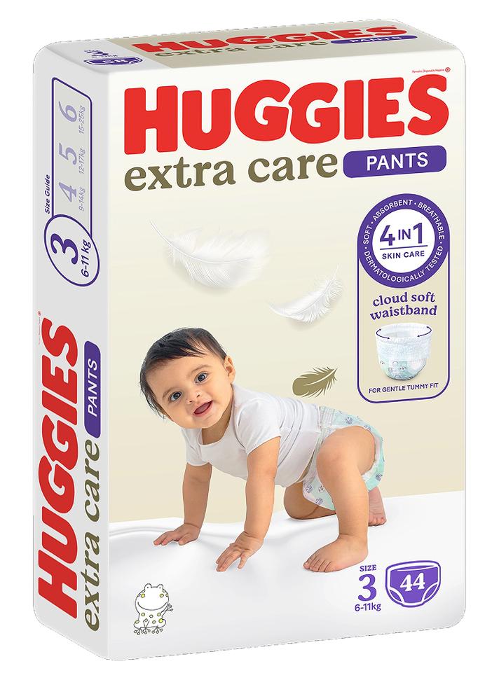 هجيز حفاضات الأطفال كيلوت إكسترا كير، مقاس 3، 6 - 11 كجم، 44 قطعة - سهلة الارتداء والخلع، كلاود سوفت كومفورت - Image 1