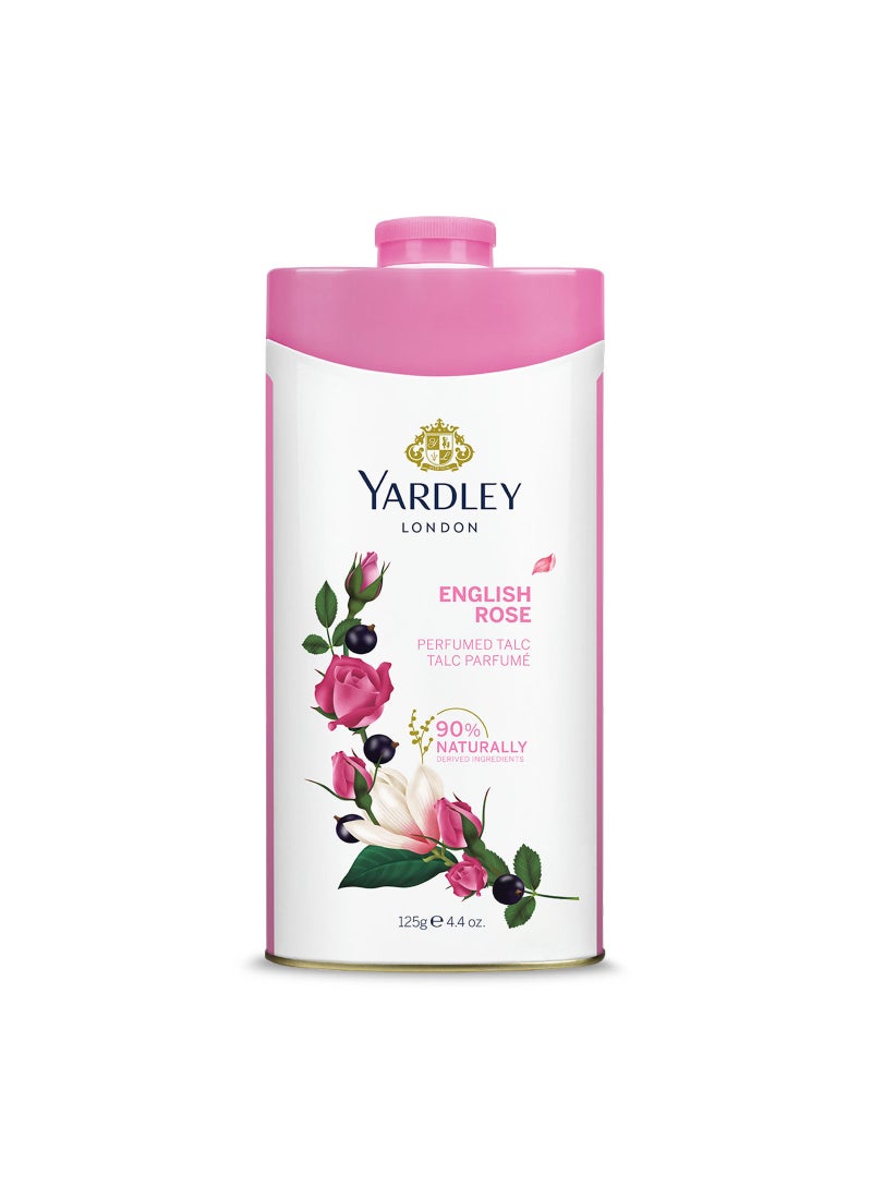 Yardley English Rose Perfumed Talc 125grams - Image 1