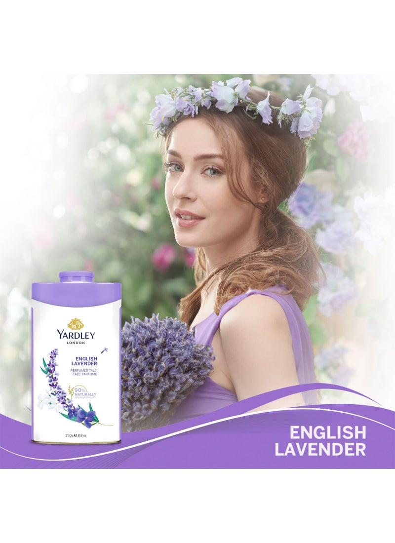 Yardley English Lavender Perfumed Talc 125grams - Image 3