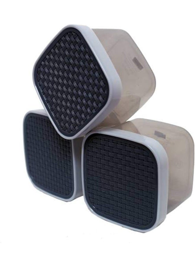 Kuber Industries 3-Piece Multi-Purpose Storage Container Grey - Image 2