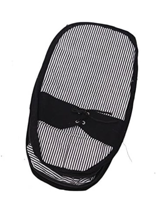 Kuber Industries 2 Piece Heavy Quilted Cotton Shoe Cover Set Black/White  - Image 3