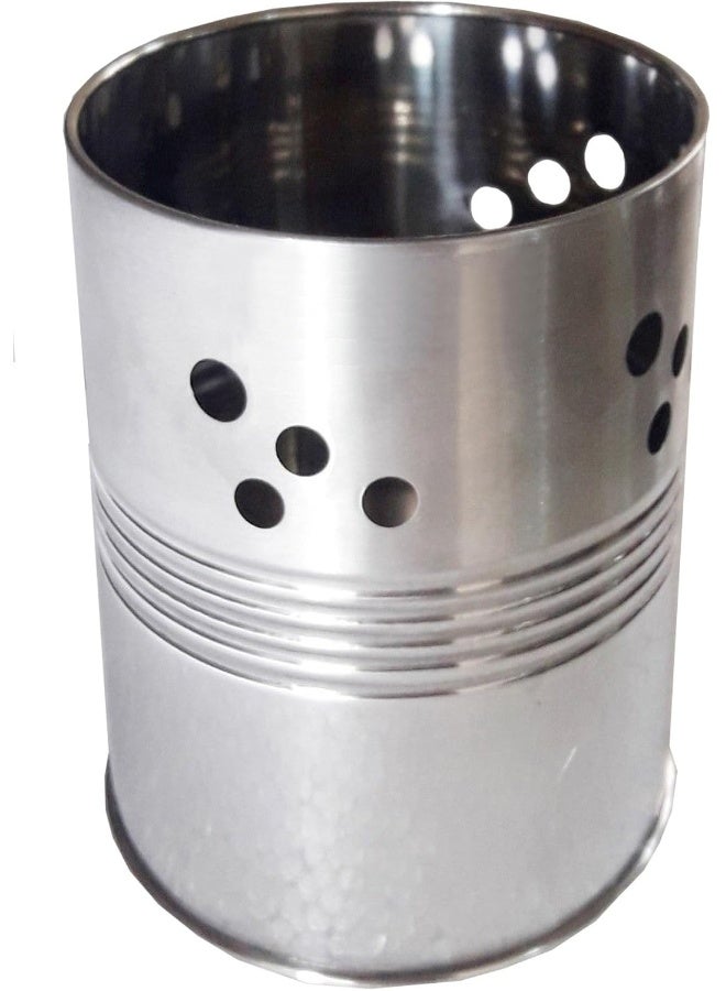 Kuber Industries Stainless Steel Tool Holder/Pen & Pencil Stand/Toothpaste Holder/Toothbrush Holder/Multi Purpose Holder (Code-Pens12) Silver Standardcm - Image 3