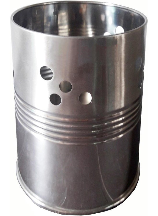 Kuber Industries Stainless Steel Tool Holder/Pen & Pencil Stand/Toothpaste Holder/Toothbrush Holder/Multi Purpose Holder (Code-Pens12) Silver Standardcm - Image 2