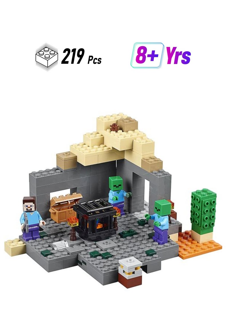 ليغو مجموعة بناء ذا دانجين من سلسلة ماينكرافت مكونة من 219 قطعة طراز 21119 21119 219 أكبر من 8 سنوات - Image 1